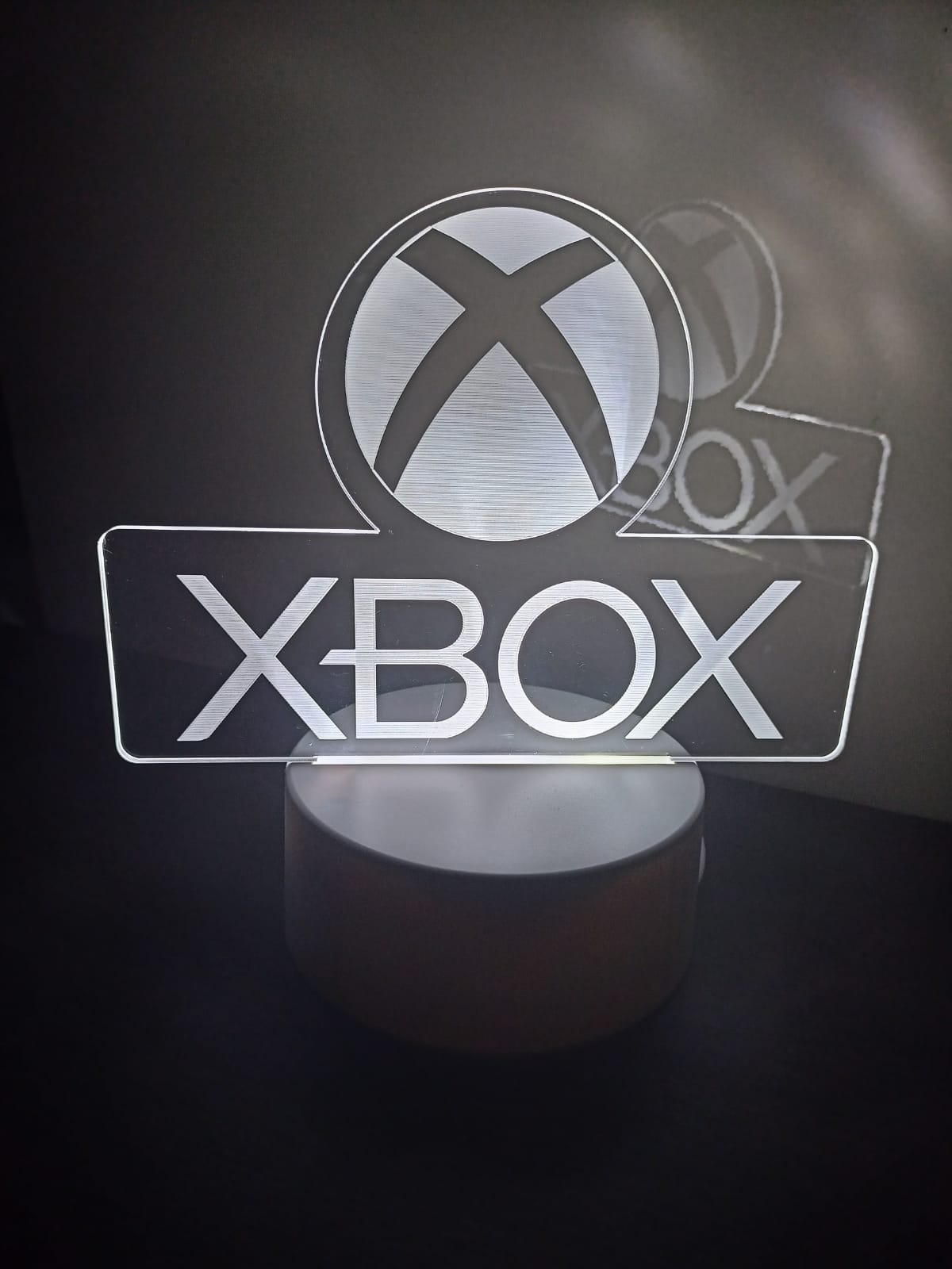 Luminária Abajur Xbox Display Acrílico Led 3d Mesa Quarto Namorado Luz Presente Mãe Pai Filho Avo Namorada Ilusão Optica