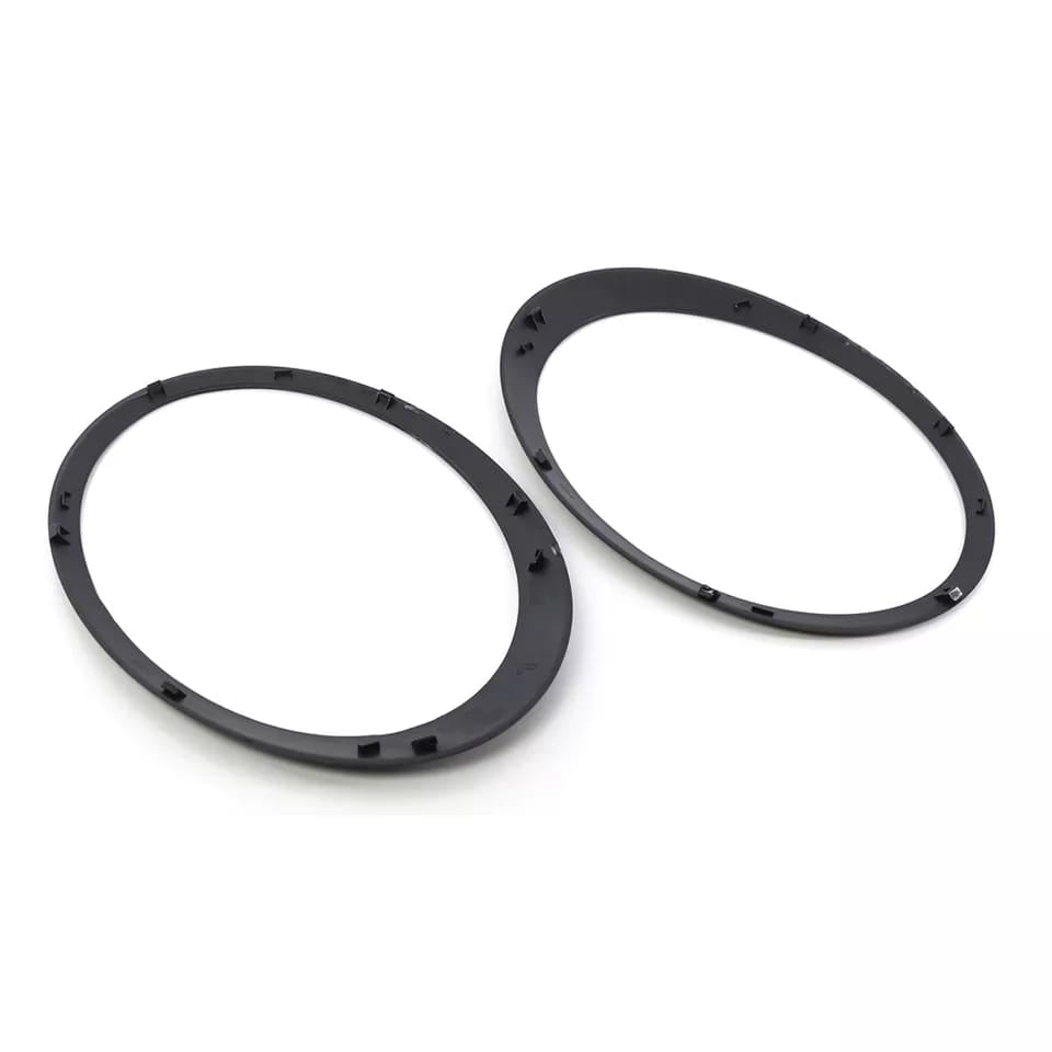 Par Acabamento Moldura Anel Farol Dianteiro mi Cooper 2007 2008 2009 2010 2011 2012 2013 2014 2015 Black Piano Preto