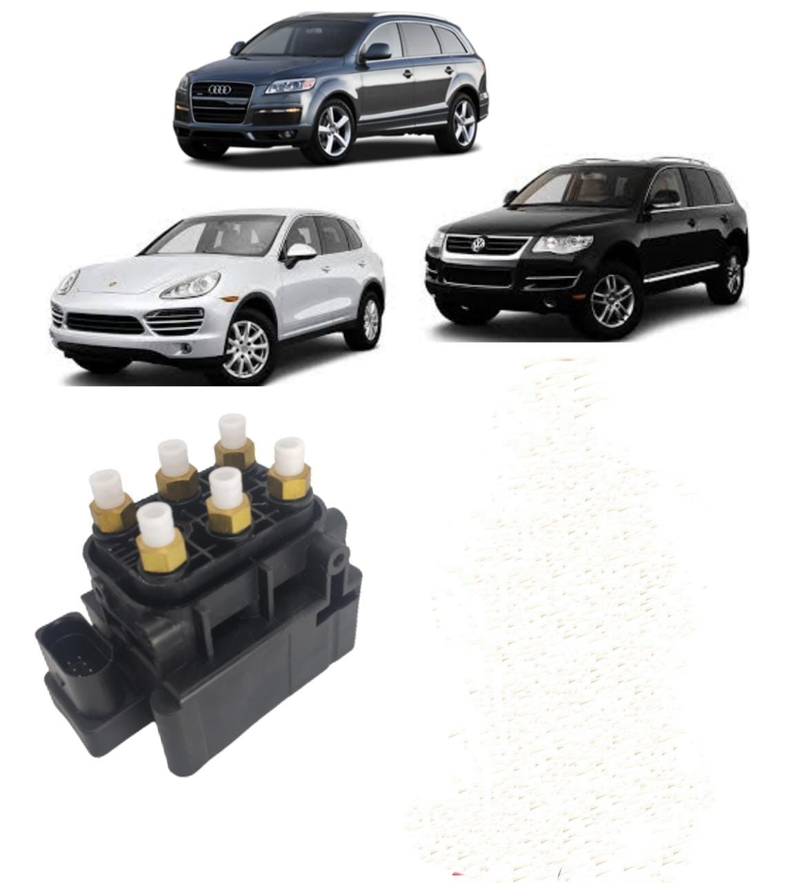Válvula Da Suspensão De Ar Aud Q7 Porsc Cayenne Touareg 2004 2005 2006 2007 2008 2009 2010 2011 2012 2015 7L8616007
