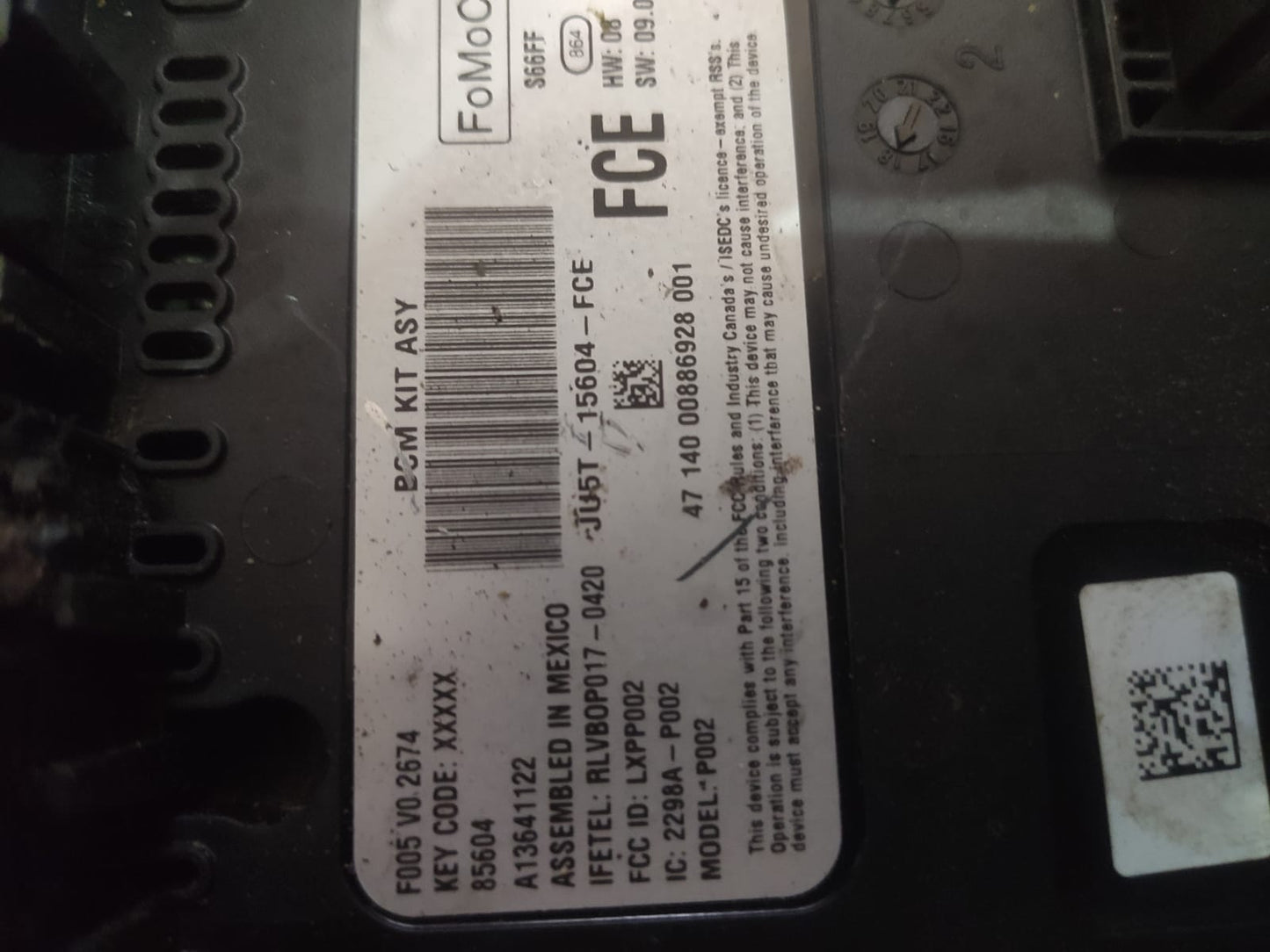 Modulo Bcm caixa de Fusiveis For Ka 2015 2020 ju5t15604fce