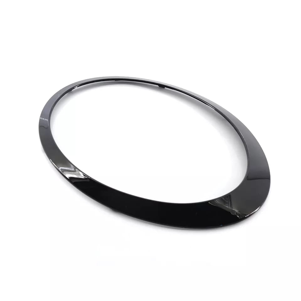 Par Acabamento Moldura Anel Farol Dianteiro mi Cooper 2007 2008 2009 2010 2011 2012 2013 2014 2015 Black Piano Preto