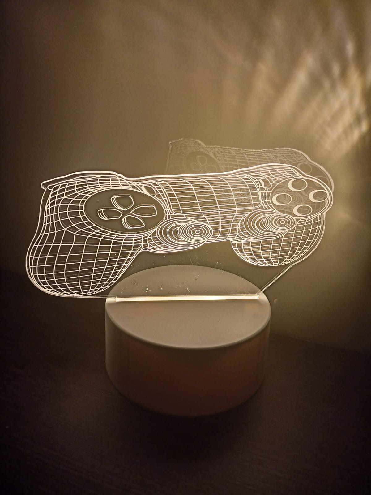 Luminária Abajur Controle Playstation Dual Shock Display Led 3d Mesa Quarto Namorado Luz Presente Mãe Pai Filho Avo