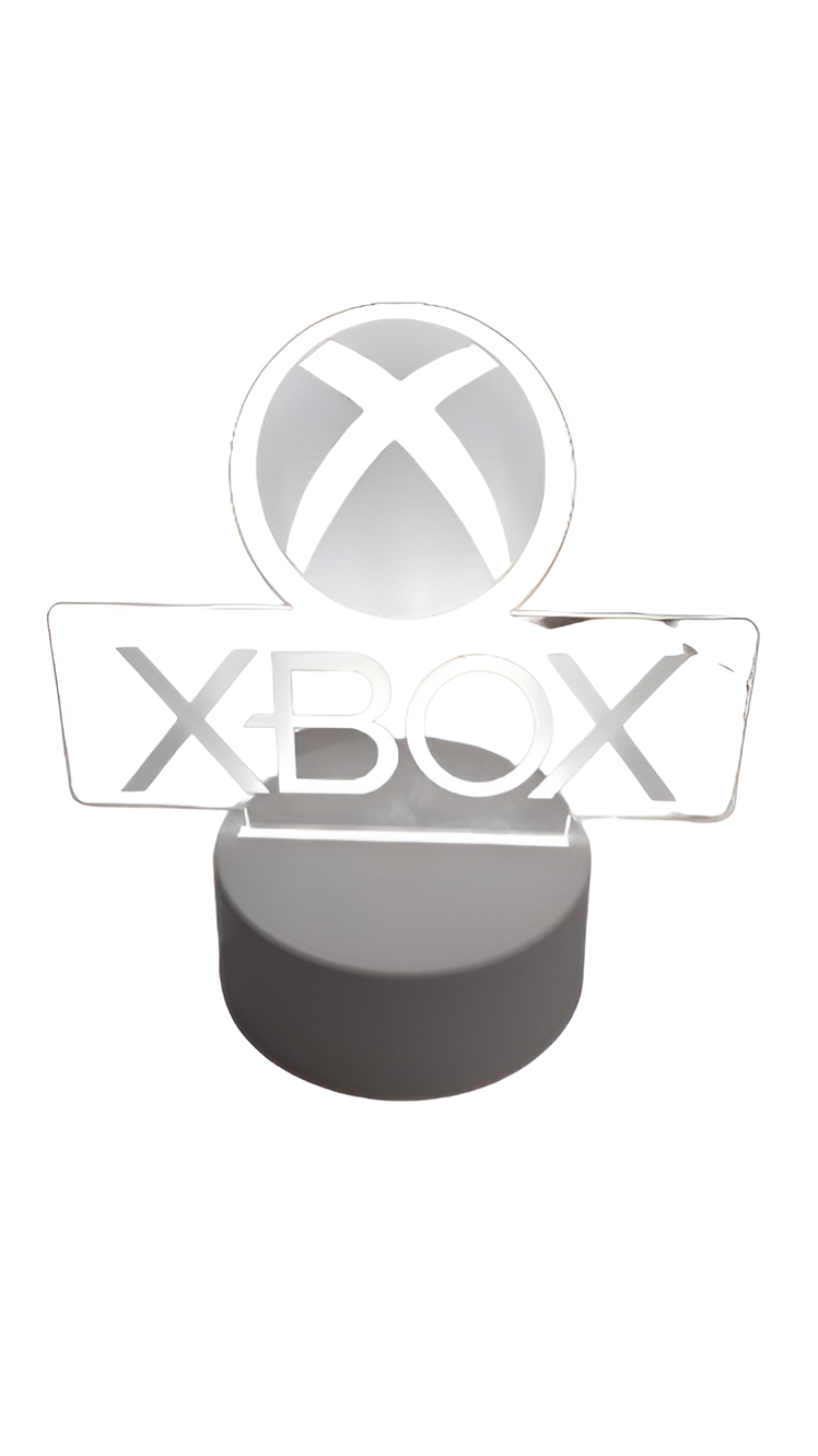 Luminária Abajur Xbox Display Acrílico Led 3d Mesa Quarto Namorado Luz Presente Mãe Pai Filho Avo Namorada Ilusão Optica