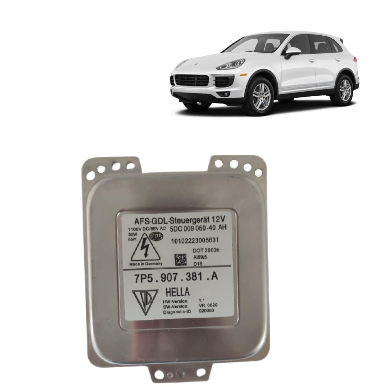 Modulo Reator Farol Xenon Porsc Cayenne 2010 2011 2012 2013 2014 2015 Origin 7P5907381A, 5DC00906040, 10102223005631