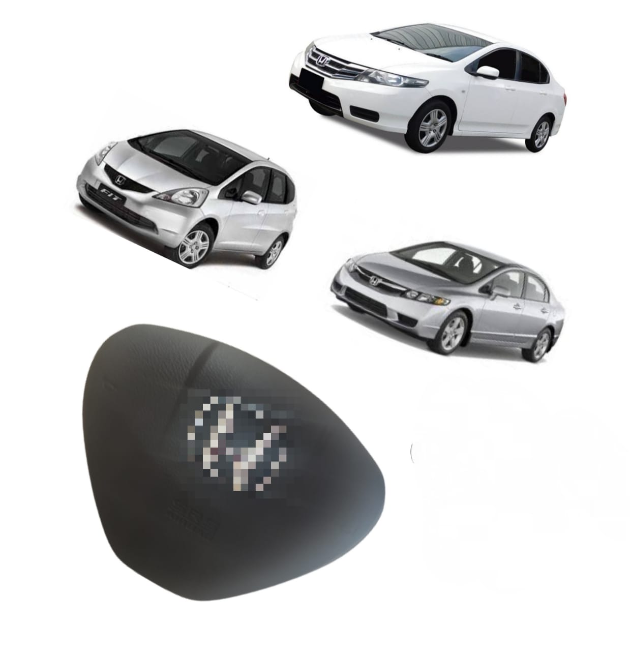 Capa Do Airbag Tampa Da Buzina Fit City Civic 2007 2008 2009 2010 2011 Capinha Airbag Motorista Hon Civic