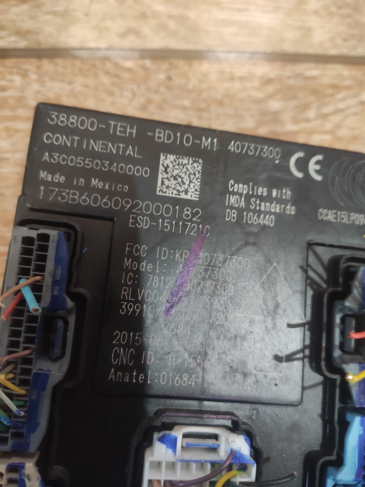 Modulo Bcm Hon Civic a3c0550340000 38800tehbd10m1 40737300
