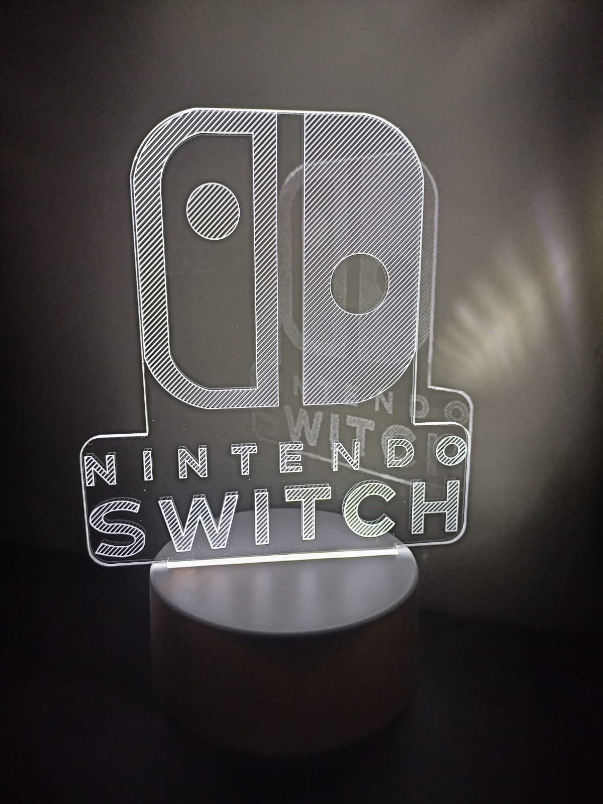 Luminária Abajur Nitendo Switch Display Acrílico Led 3d Mesa Quarto Namorado Luz Presente Mãe Pai Filho Avo Namorada