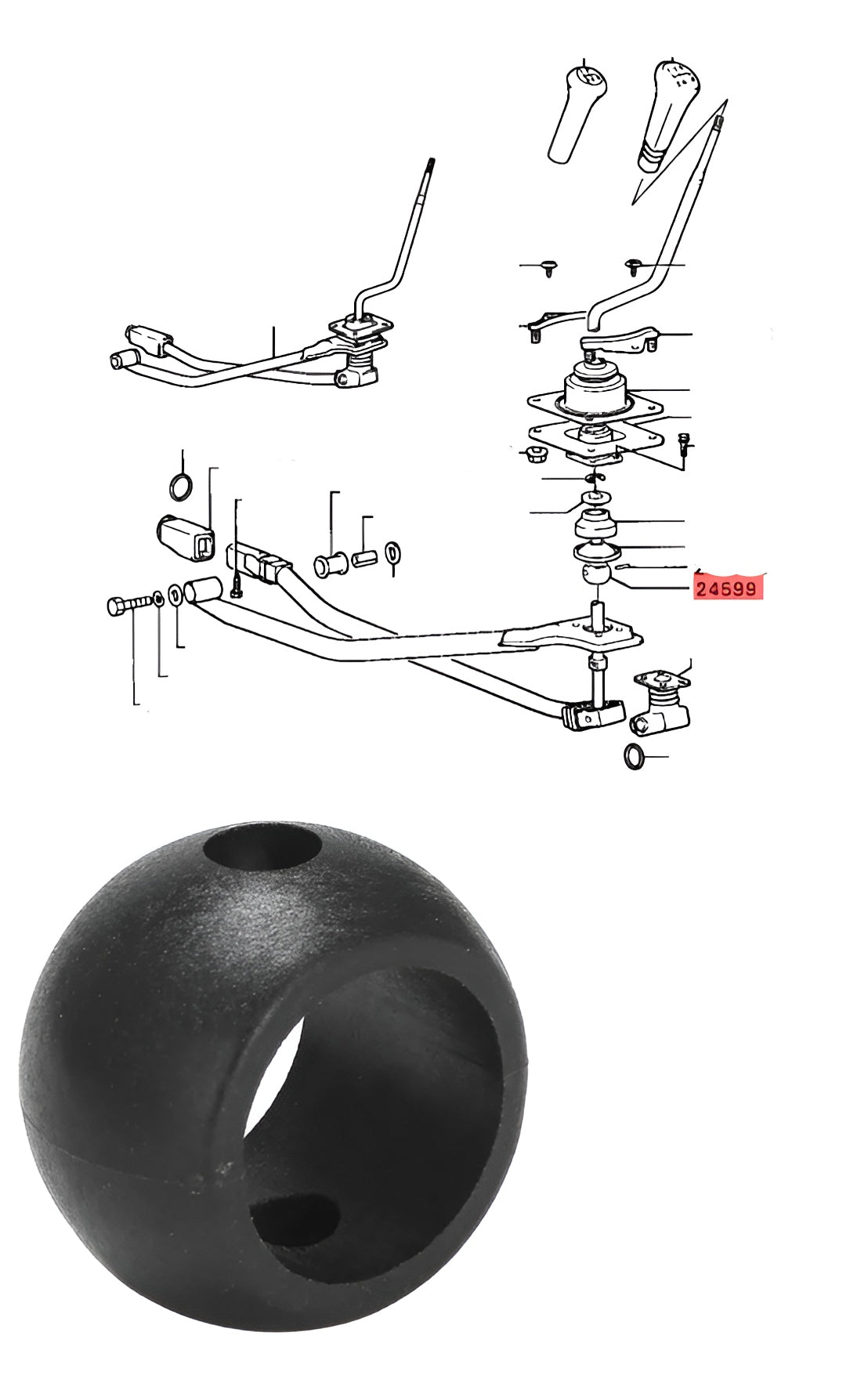 Bucha Reparo Trava Alavanca Cambio 4x4 reduzida L200 Pajero Tr4 Full Dakar IO Montero Sport Gls Outdoo MD739288 MD701577