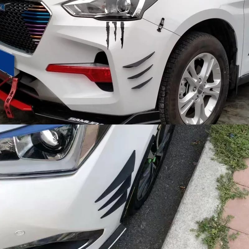 Canivete Spoiler de Ar Para-choque Universal Tunning 6 Unid Civic Fit City Fiesta Focus Palio Siena Punto Uno