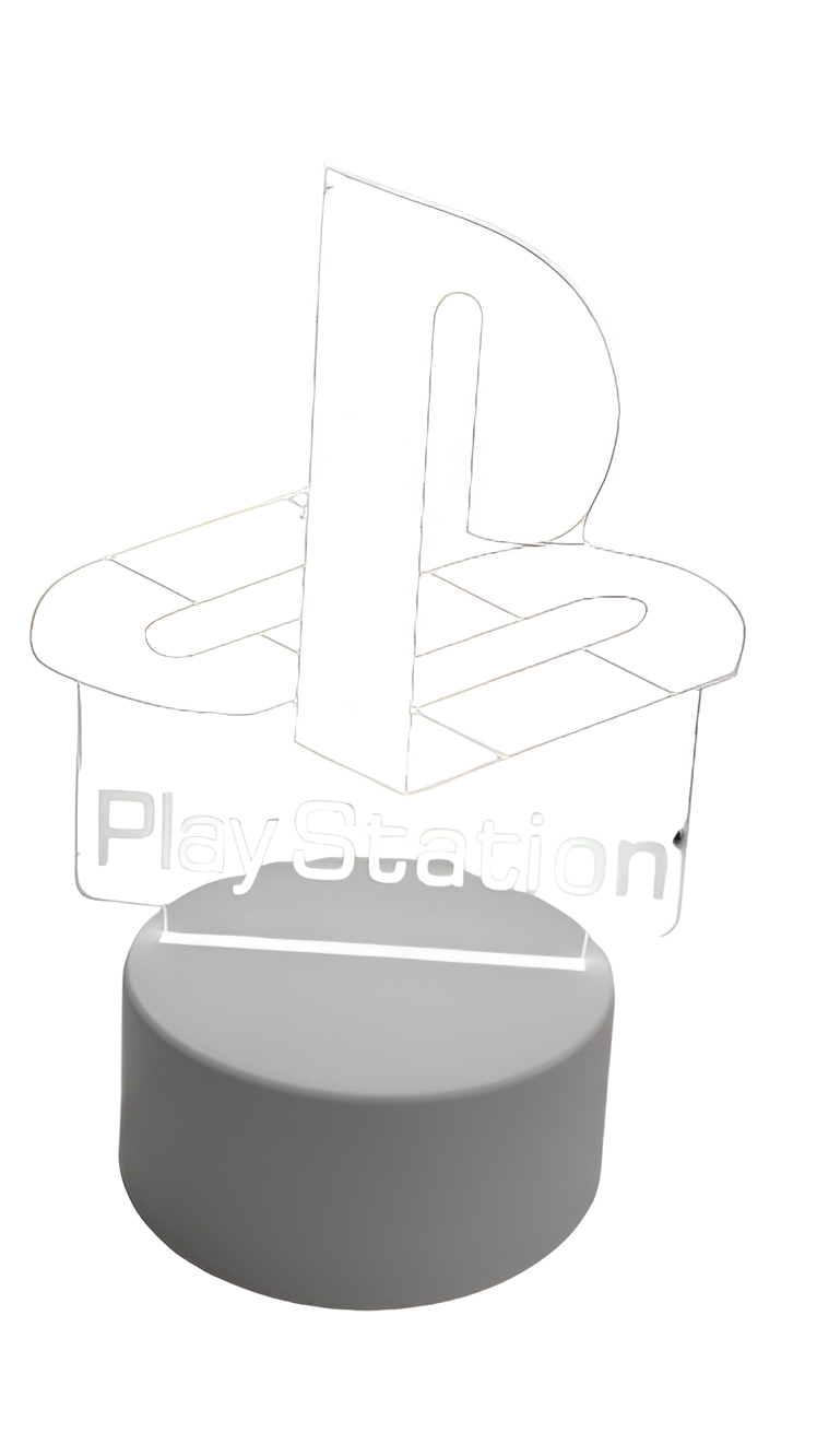 Luminária Playstation Light Decorativa Com Led 3D Luz Branca Namorado Luz Presente Lindo Mãe Pai Filho Avo Namorada