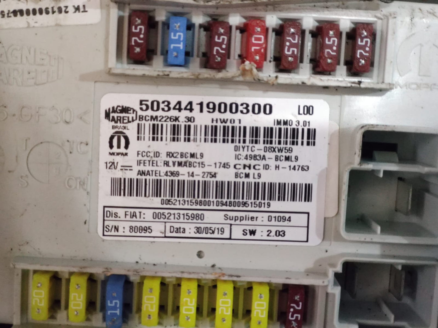 Modulo Bcm Caixa de Fusiveis Toro 521315980 503441900300