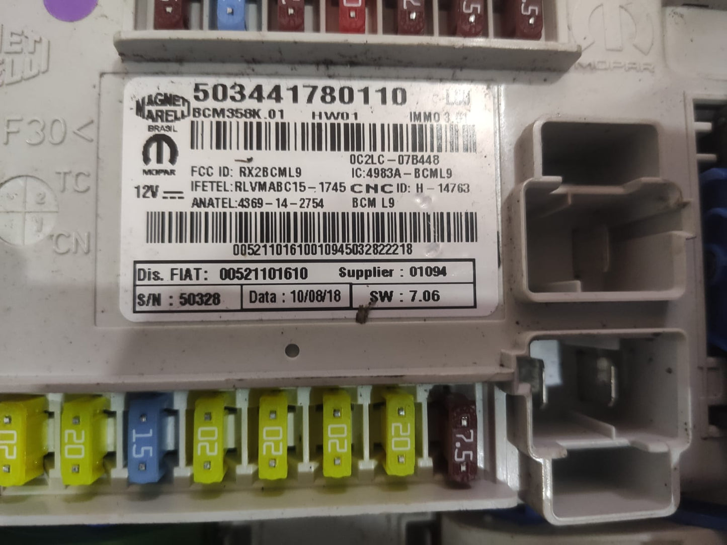 Modulo Bcm Caixa de Fusiveis 503441780110 00521101610 Origin