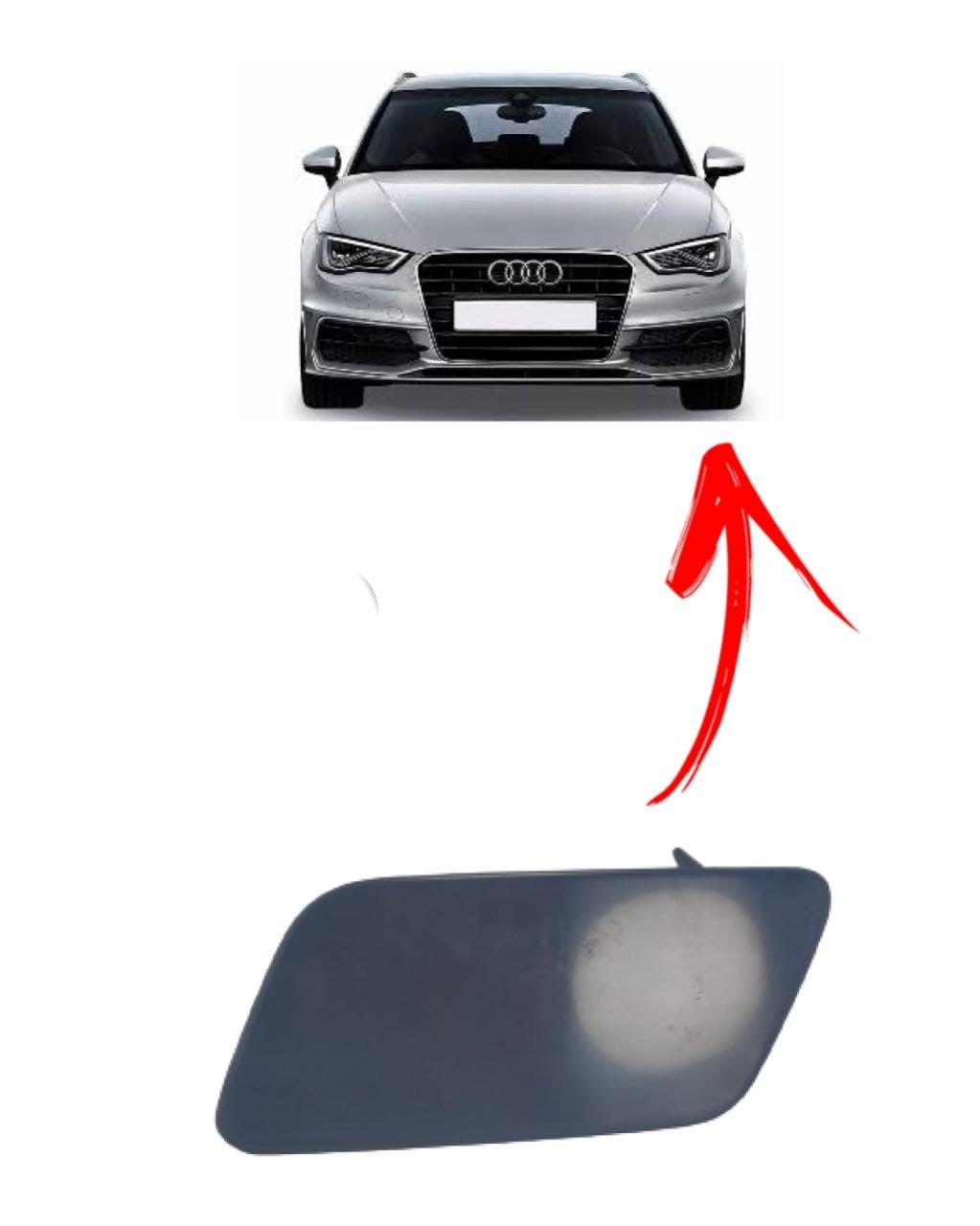Tampa Esguicho Parachoque Limpador Farol Esquerdo Aud A3 S3 2013 2014 2015 2016 8V5955275 Motorista