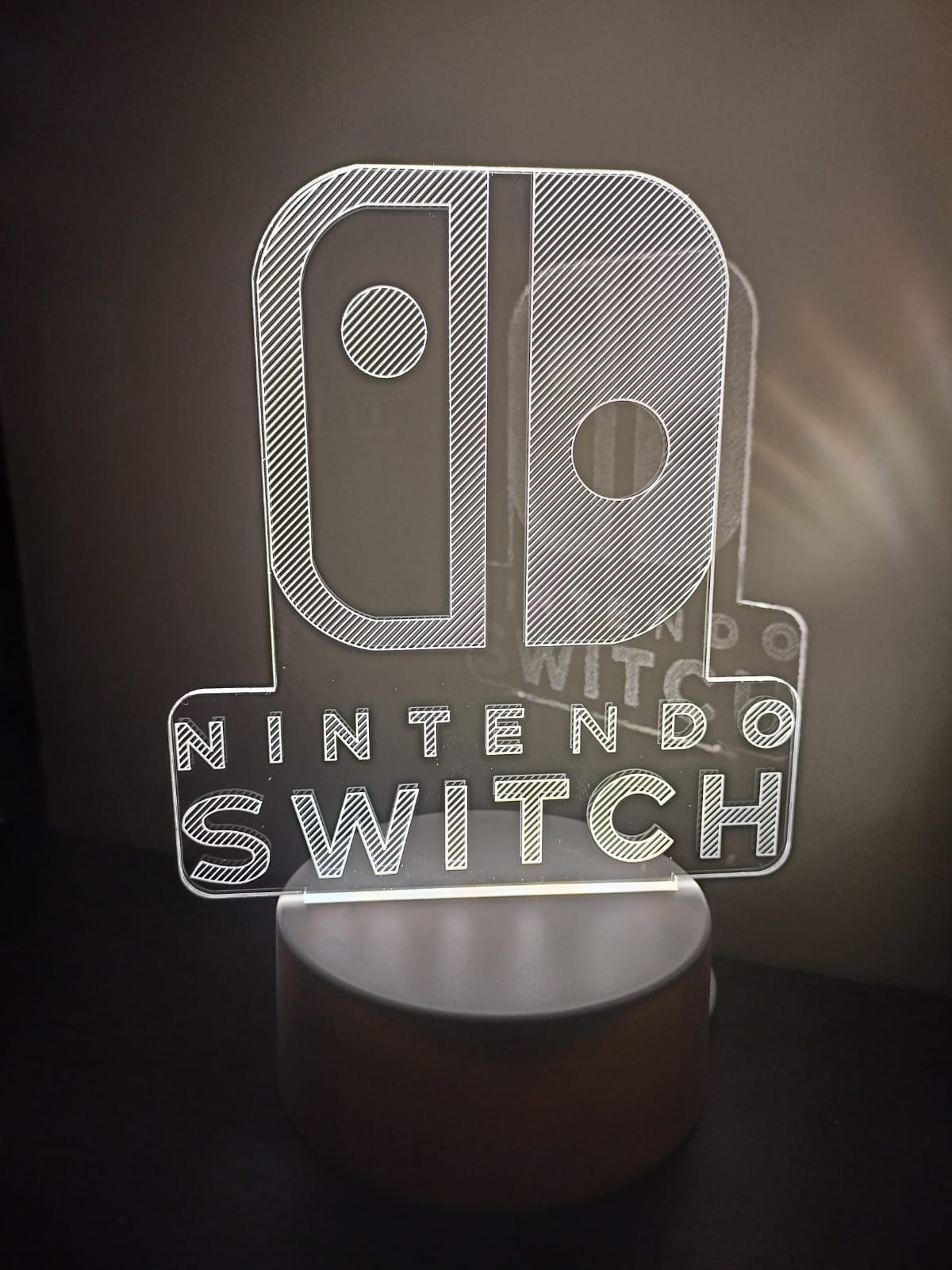Luminária Abajur Nitendo Switch Display Acrílico Led 3d Mesa Quarto Namorado Luz Presente Mãe Pai Filho Avo Namorada