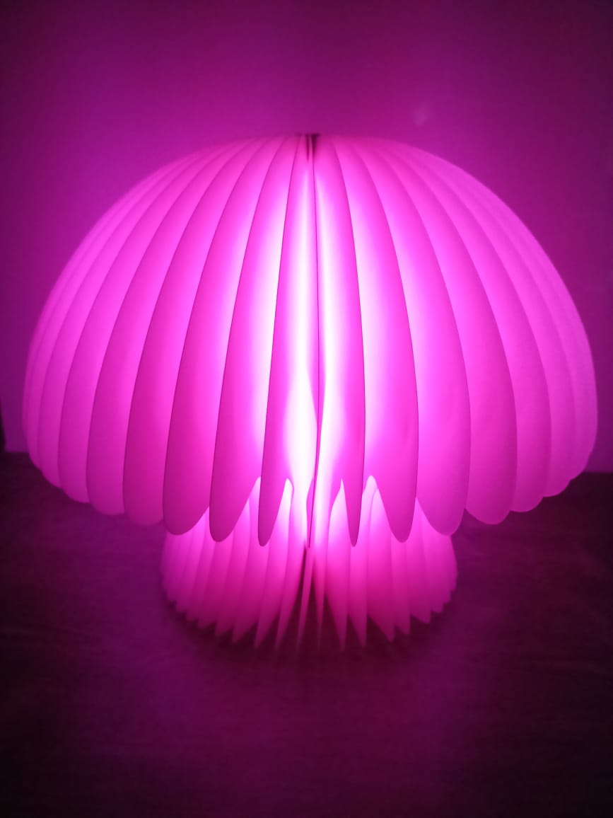 Cogumelo Livro de Madeira Luminária Abajur Led 3d Cores Branco Amarela Mesa Quarto Luz Noturna USB Recarregavel Presente