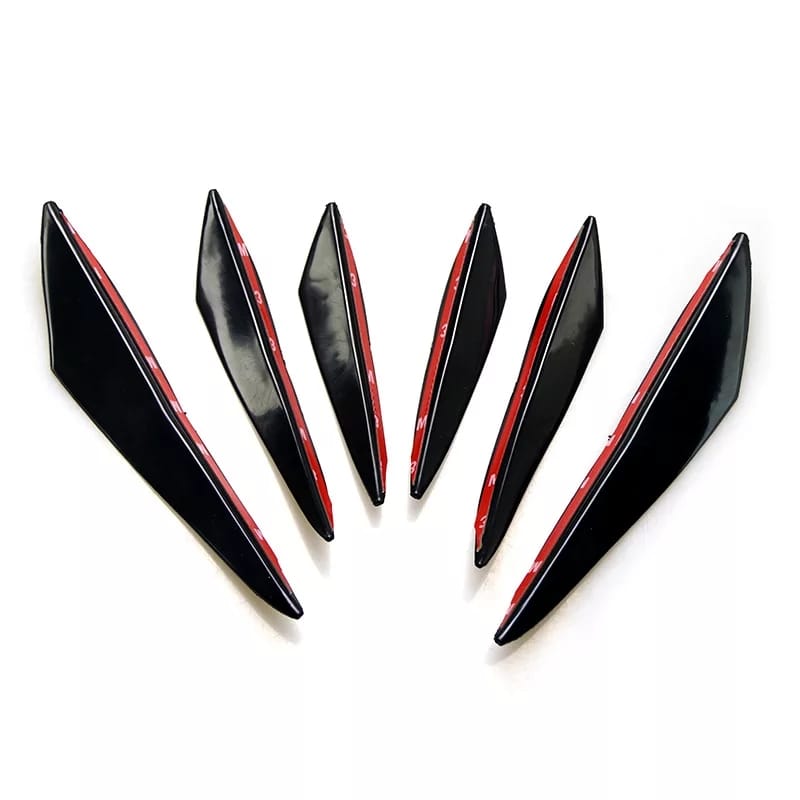 Canivete Spoiler de Ar Para-choque Universal Tunning 6 Unid Civic Fit City Fiesta Focus Palio Siena Punto Uno