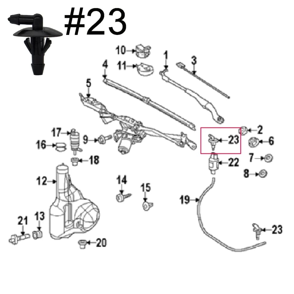 Esguicho Brucutu Limpador de Agua Parabrisa Mercedes Sprinter MB180 A6318690024 6318690024