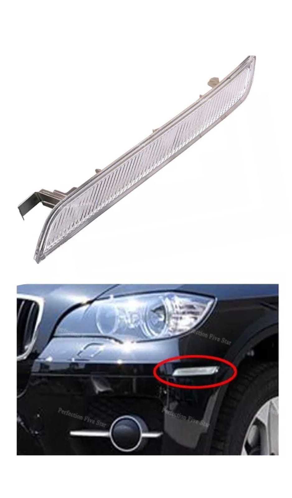 Refletor Do Paralama Esquerdo Bm X6 2007 2008 2009 2010 2011 2012 2013 2014 63147187087 Motorista