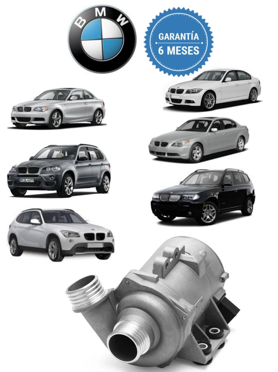 Bomba De Água Bm 318i 320i 328i X1 428i 420i 528i X3 X5 Z4 3.0 6cc 2006 2007 2008 2009 2010 11517586925
