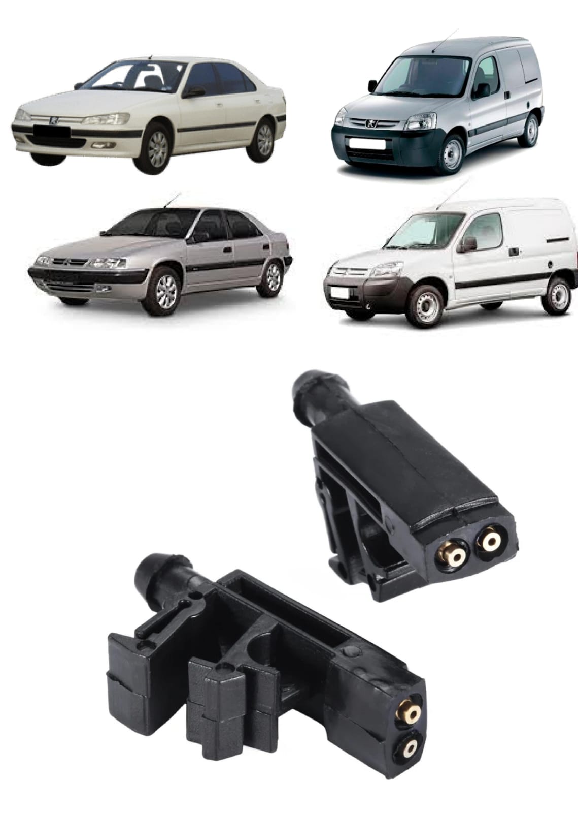 Esguicho Brucutu Limpador de Agua Parabrisa Peugeot Partner 406 605 Citroen Berlingo Xantia 1996 2009 643889 6438a0