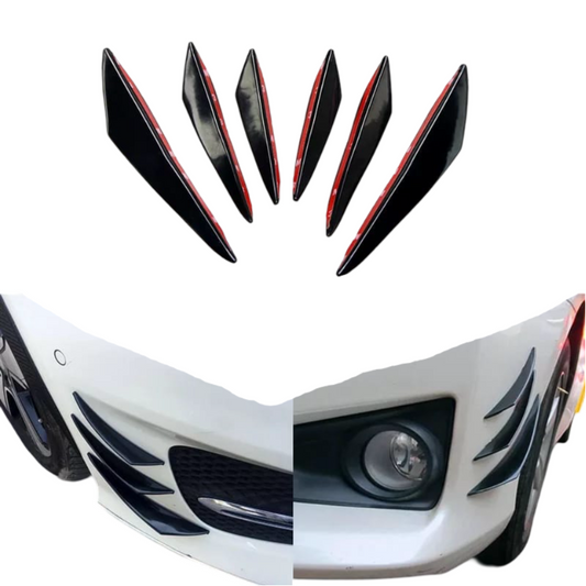 Canivete Spoiler de Ar Para-choque Universal Tunning 6 Unid Civic Fit City Fiesta Focus Palio Siena Punto Uno