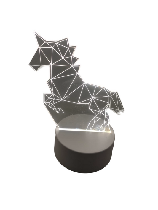 Luminaria Led 3D Abajur Unicórnio Enfeite Decoração Origin Presente Cavalinho Cavalo Chifre Asas Filha Poney