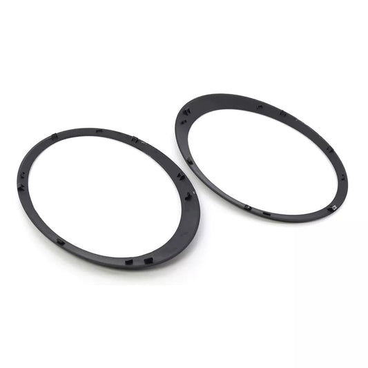 Par Acabamento Moldura Anel Farol Dianteiro mi Cooper 2007 2008 2009 2010 2011 2012 2013 2014 2015 Black Piano Preto