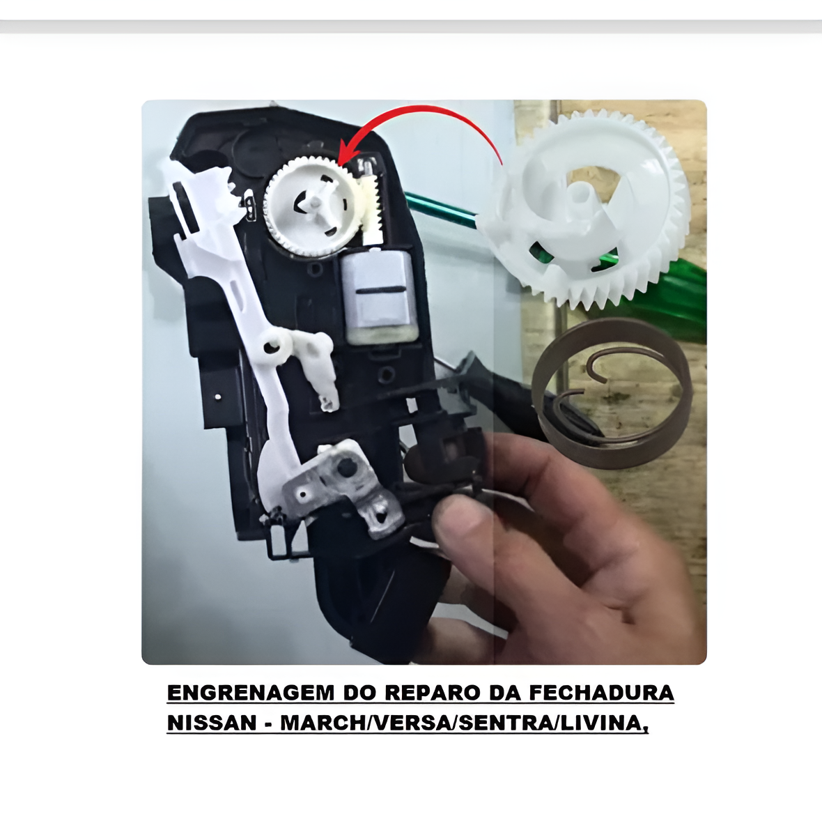 Engrenagem Reparo Fechadura Trava porta Niss March Versa Sentra Tiida 2007 2008 2009 2010 2011 2012 2013 2014 2018