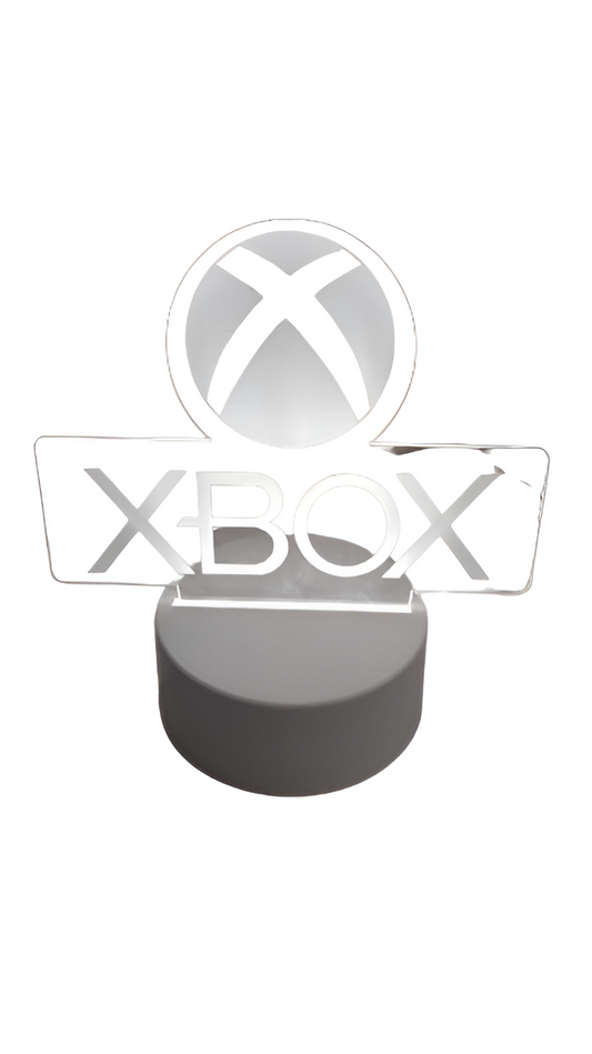 Luminária Abajur Xbox Display Acrílico Led 3d Mesa Quarto Namorado Luz Presente Mãe Pai Filho Avo Namorada Ilusão Optica