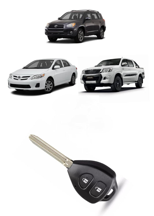 Capa Carcaça Chave Toyo Corolla Hilux Rav4 Etios 2009 2010 2011 2012 2013 2014 2015 2016 2 Botoes
