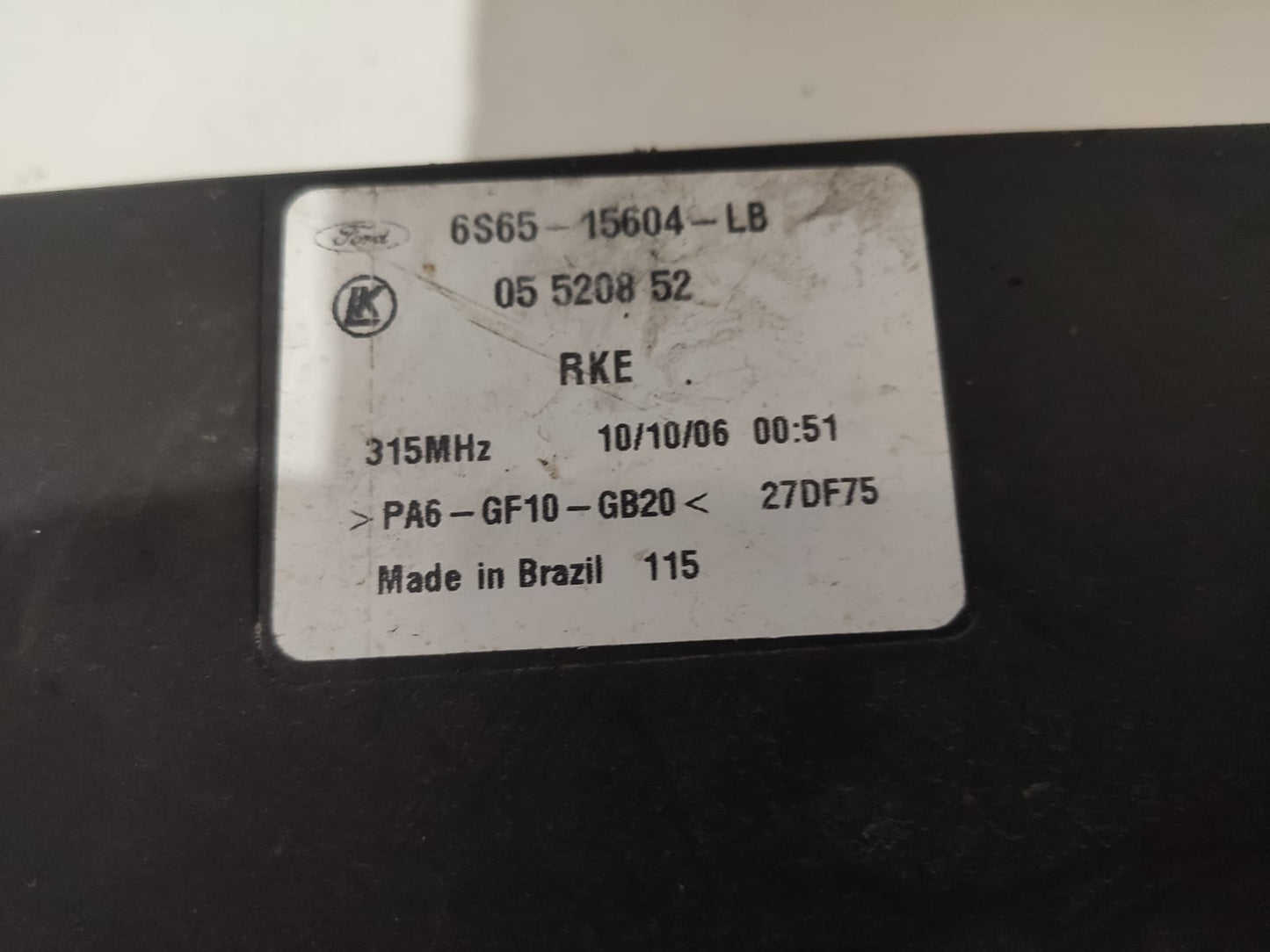 Modulo Conforto Fiesta 06-12 6s6515604lb 05520852 rke 315mhz