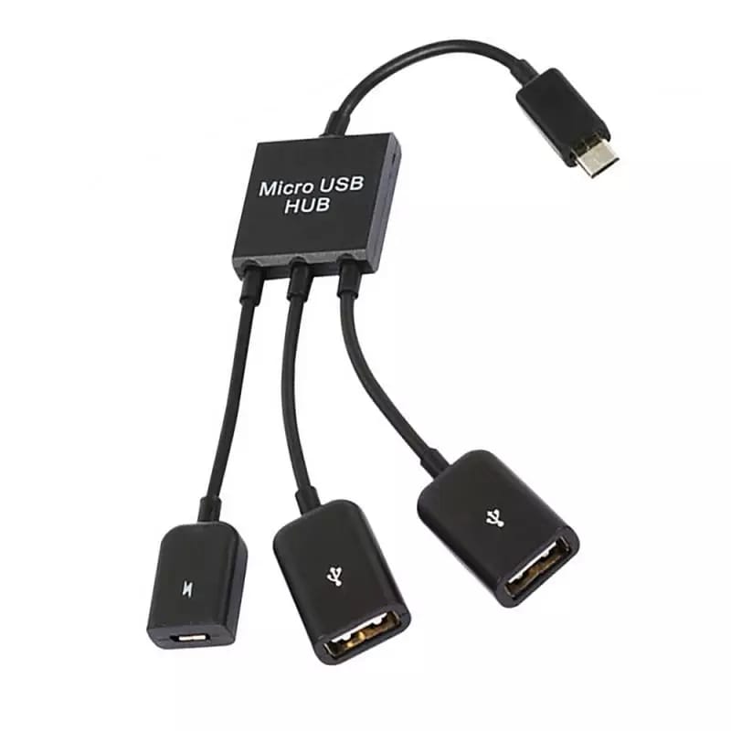 Cabo Adaptador USB Typo OTG + 3 Entradas Usb Hub