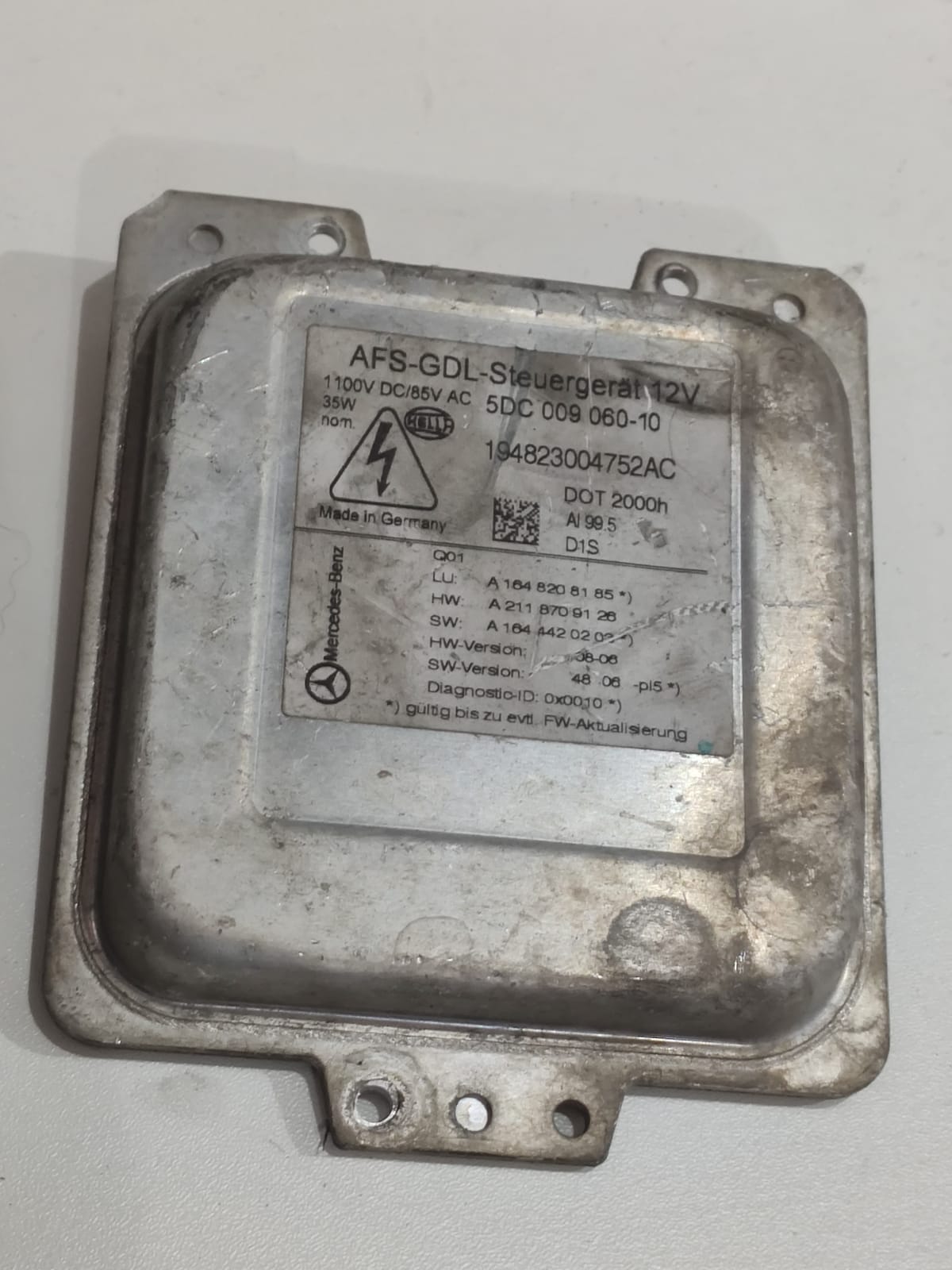Modulo Reator Farol Xenon Merced E300 E350 Ml320 5dc00906010
