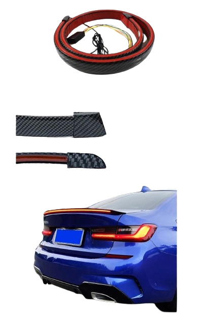 Spoiler Aerofolio Traseiro de Led Vermelho Universal 110cm