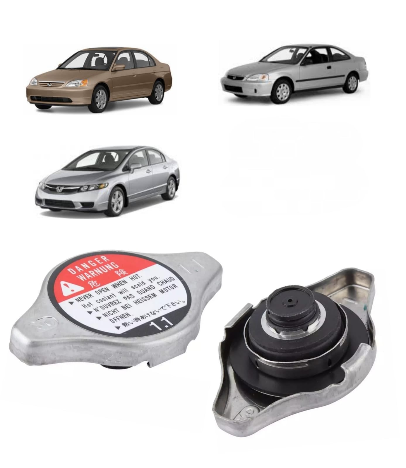 Tampa Do Radiador Hon Civic 1.1 1998 1999 2000 2001 2002 2003 2007 2008 2009 2010 2011 19045-PAA-A01, 19045-P08-013