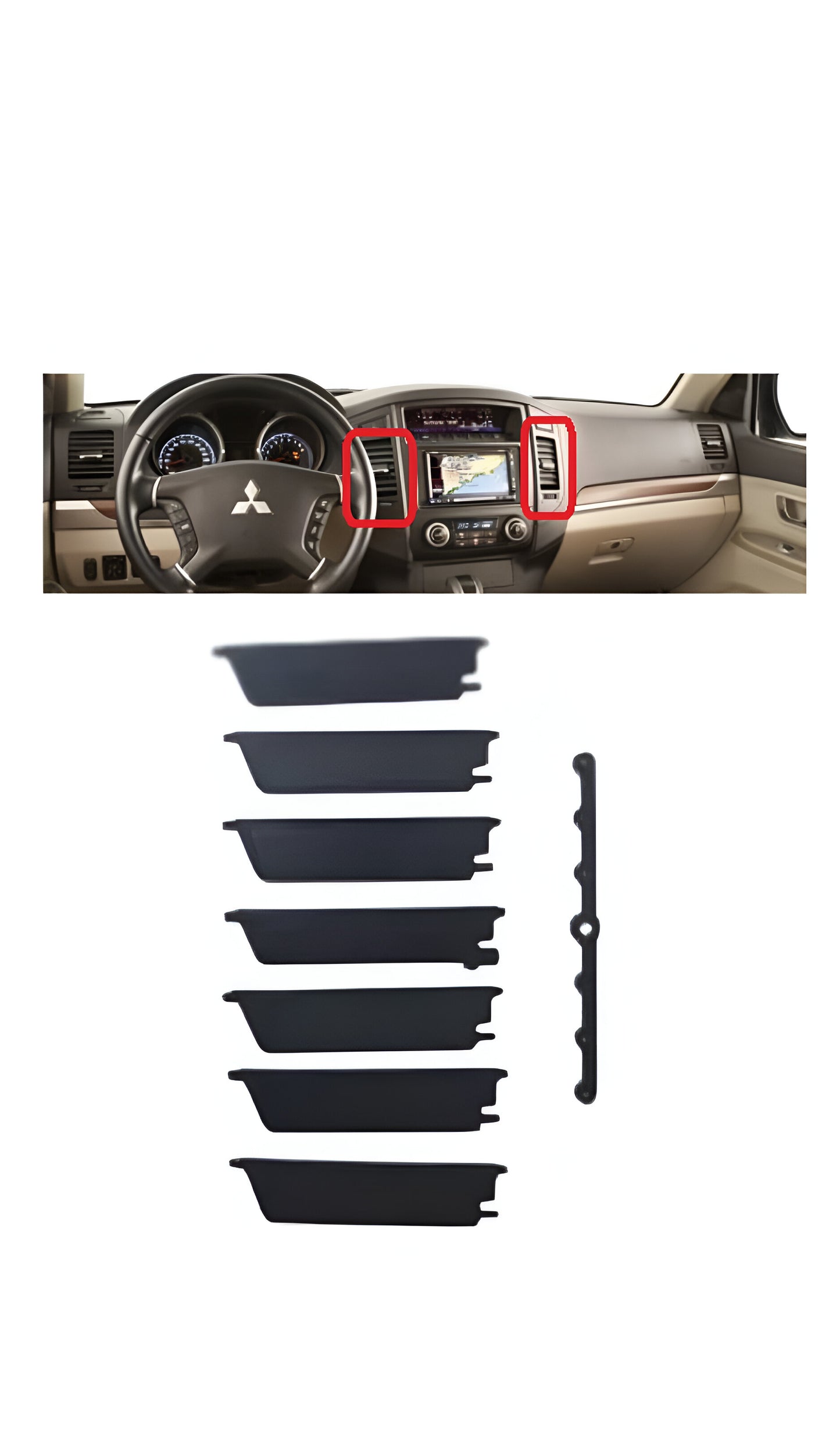 Aletas Difusor Ar Central Horizonta Pajero Full 08-20 Modulo