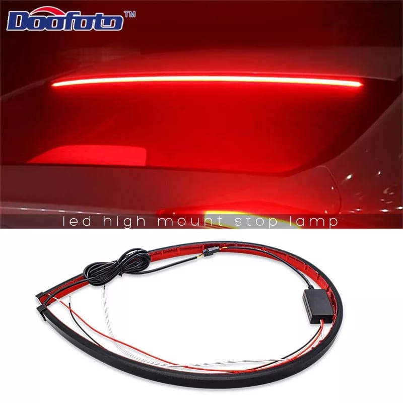 Spoiler Aerofolio Traseiro de Led Vermelho Universal 110cm
