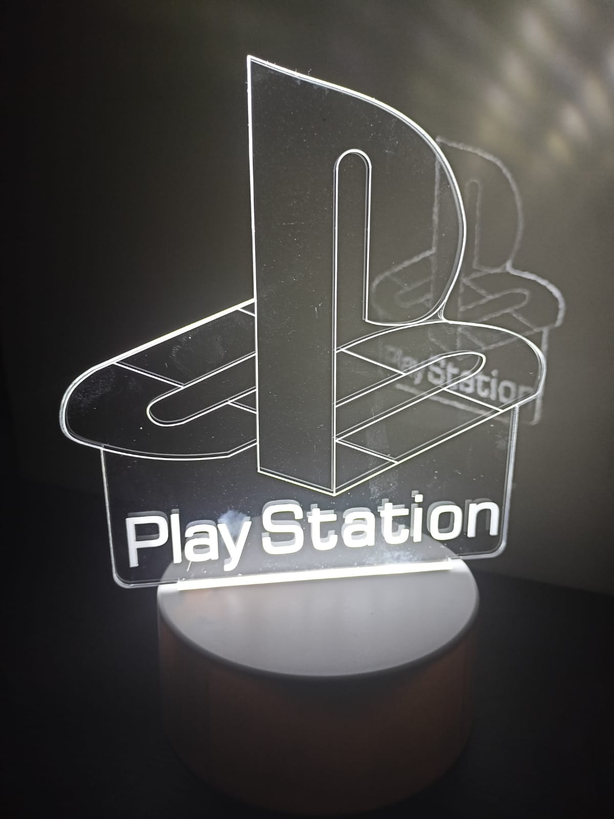 Luminária Playstation Light Decorativa Com Led 3D Luz Branca Namorado Luz Presente Lindo Mãe Pai Filho Avo Namorada