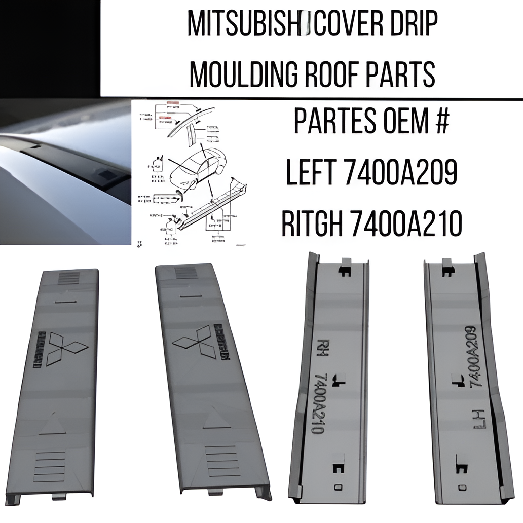 Tampa Moldura Acabamento Rack Teto Direito Outlander Lancer 2009 2010 2011 2012 2013 2014 2015 2016 2017 2022