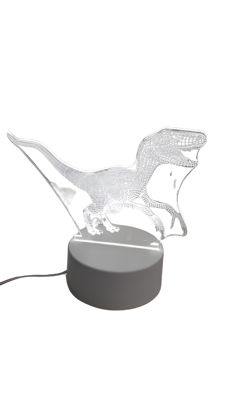 Abajur Luminária LED 3D Dinossauro Rex Origin Luz Branca Namorado Luz Presente Lindo Pai Filho Avo Namorada Jurassic