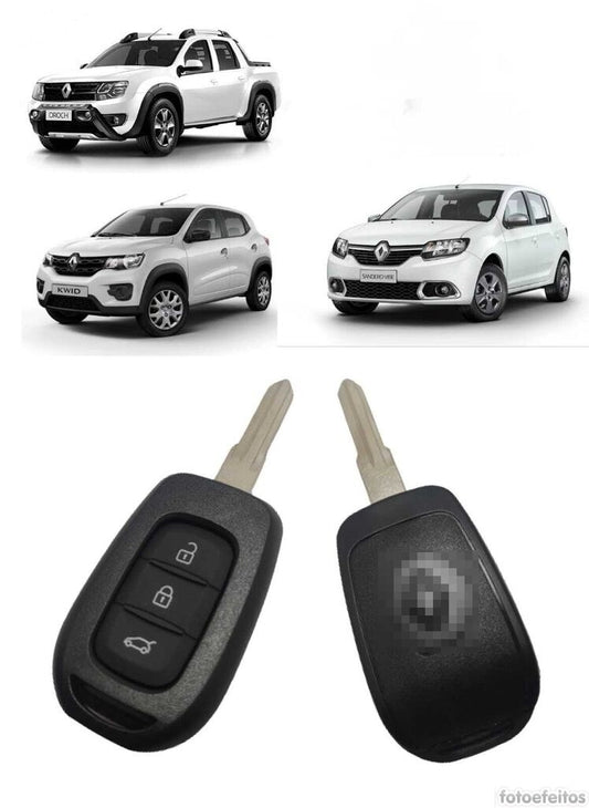 Capa Carcaça Chave Sandero Duster Oroch Logan Kwid 3 Botões 2013 2014 2015 2016 2017 2018