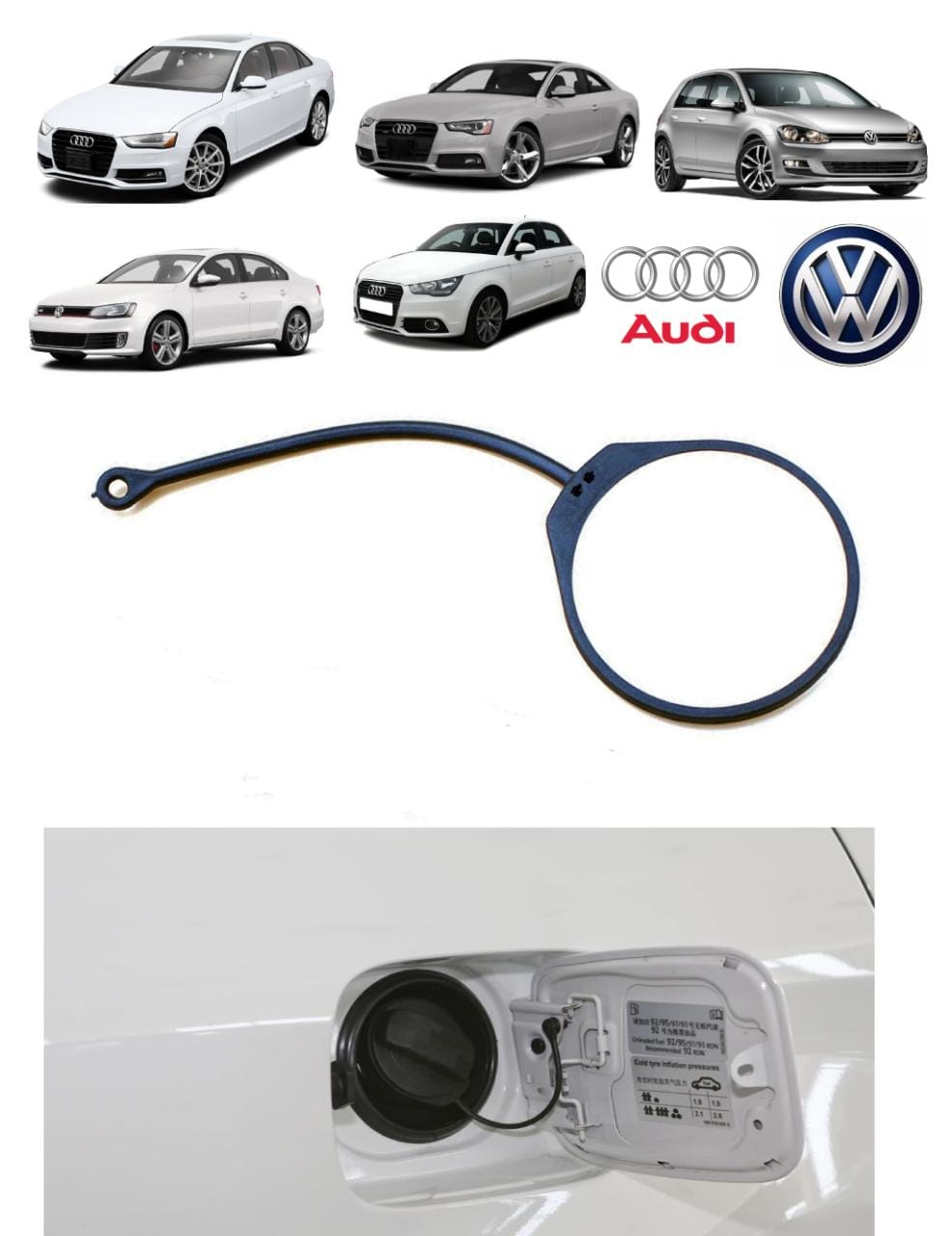 Reparo Tampa da Portinhola do Tanque Gasolina Audi A1 A3 A4 A5 A6 A8 Jetta Golf Passat