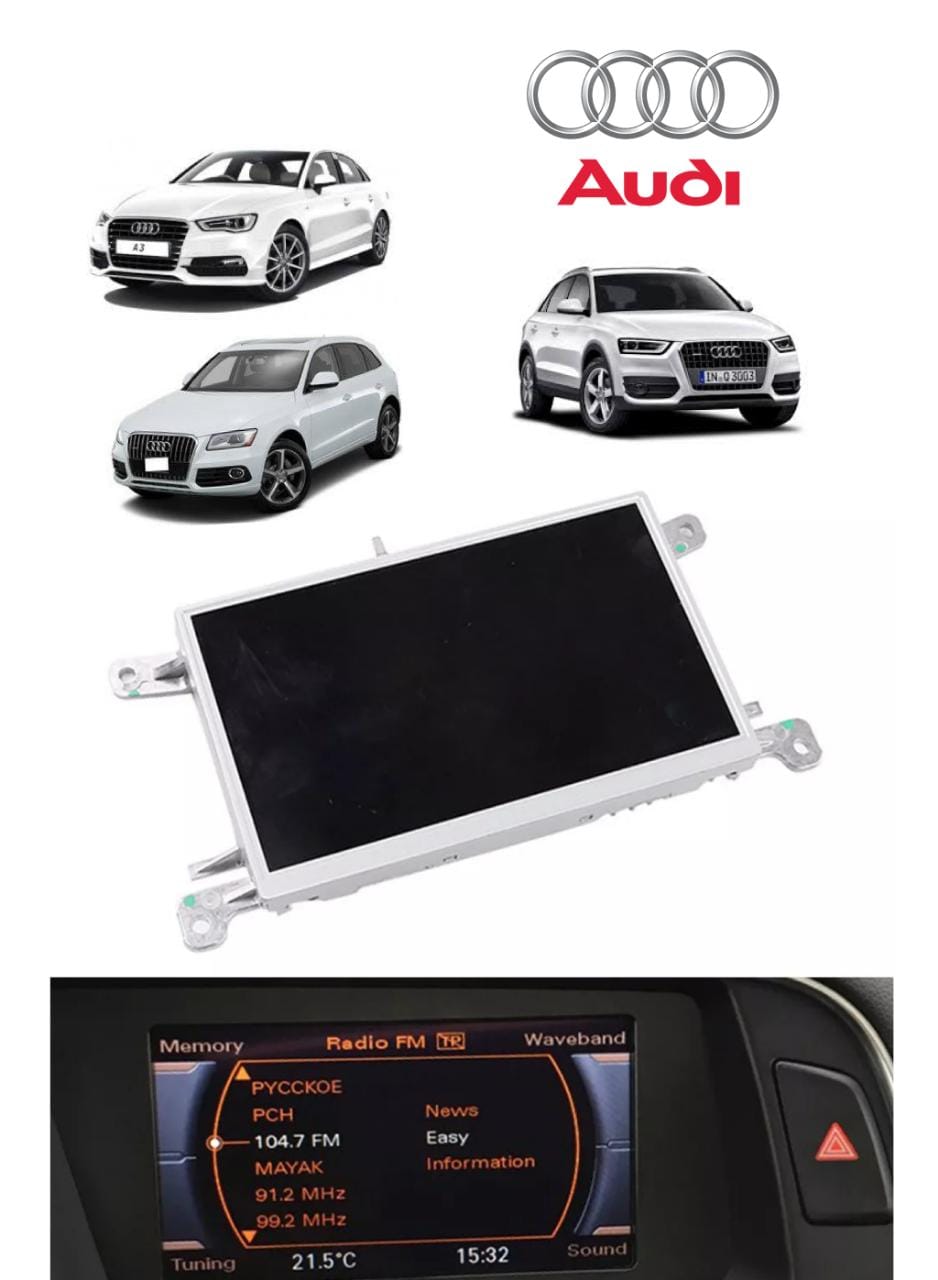 Tela Display Central Multimídia Audi A4 S4 A5 Q5 Rs4 Rs5 Original 8T0919603E 8T0919603G 8T0919603F 2011 2012 2013 2014