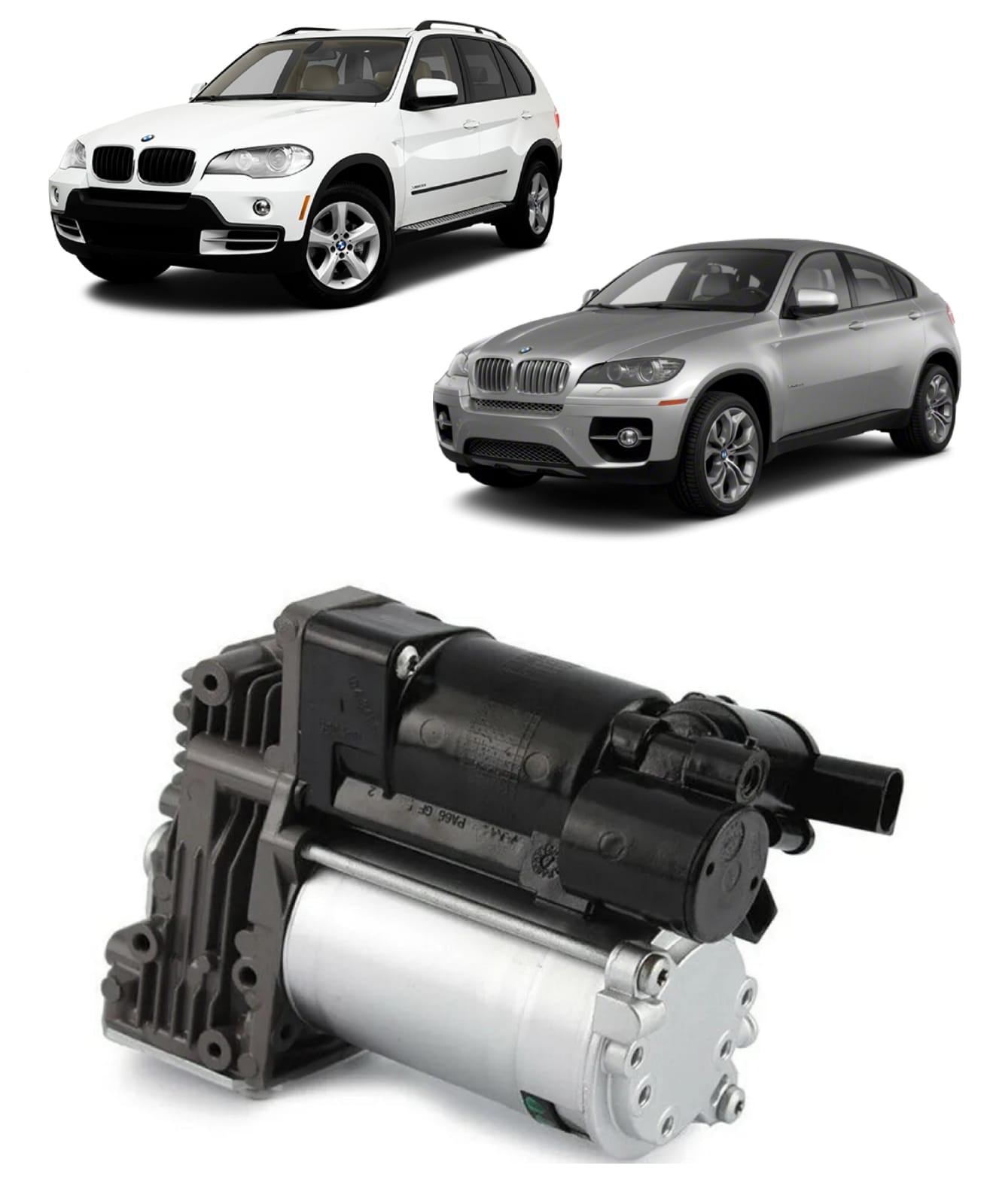 Compressor de Ar Suspensão Bmw X5 X6 E70 E71 E72 2007 2008 2009 2010 2011 2012 2013 2014 37206859714