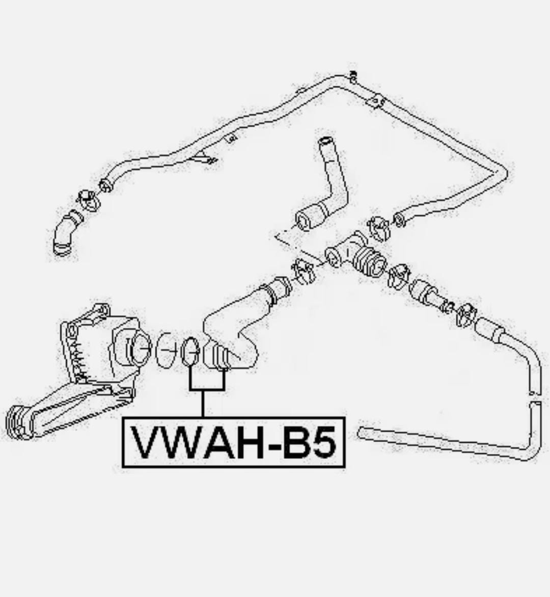 Tubo Mangueira Respiro Audi A4 A6 Passat B5 1995 1997 1998 1999 2001 2002 2003 2004 2005